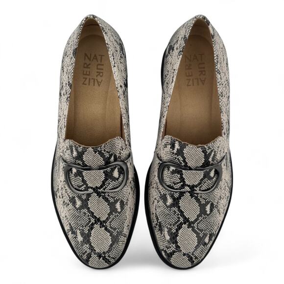 Naturalizer Somerset Loafers – Alabaster Snake Print - Picture 6 of 7